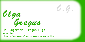 olga gregus business card